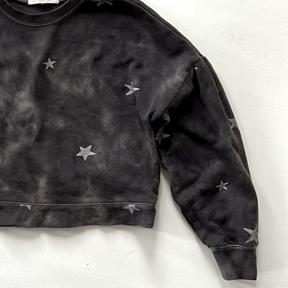 Girls Z Supply Tie Dye Star Cropped Sweatshirt - Picture 4 of 6